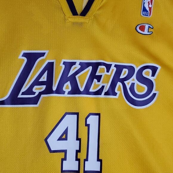VINTAGE #41 GLEN RICE LOS ANGELES LAKERS NBA CHAMPION JERSEY 44 LARGE - Picture 6 of 9